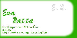 eva matta business card